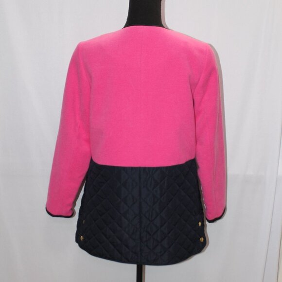 Crown & Ivy Pink and Navy Fleece Jacket - Picture 8 of 16